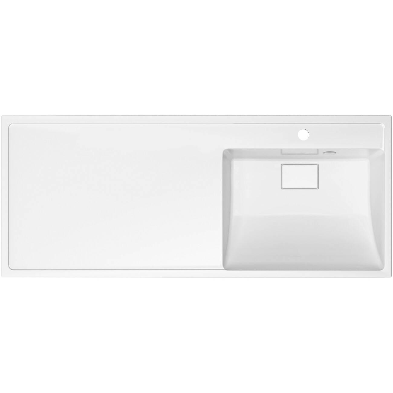 Раковина на стиральную машину со столешницей слева 50х120 см белая Stworki "Флом" SFnS1200R - изображение 6