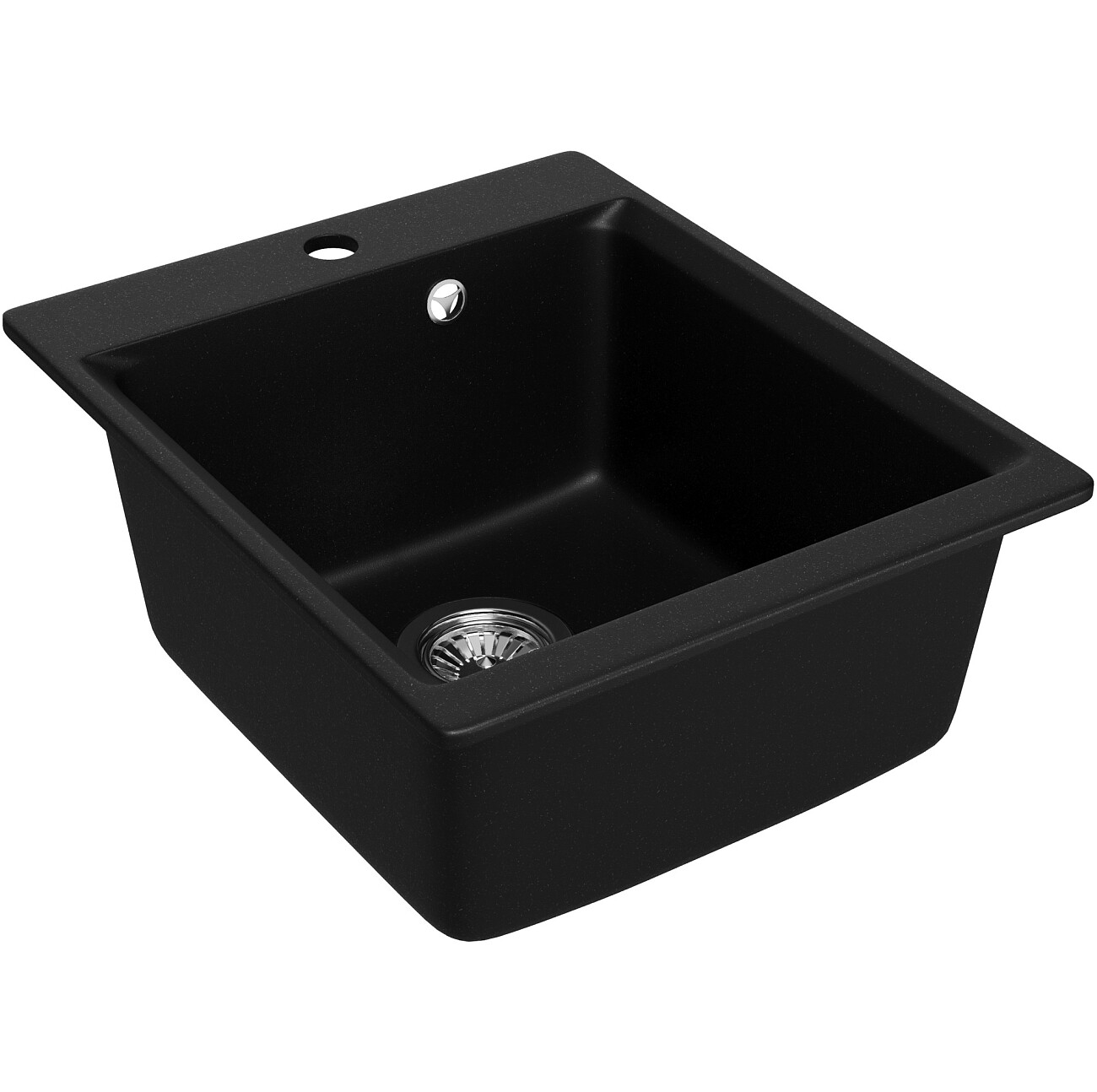 Мойка кухонная из искусственного гранита прямоугольная черная Domaci "Верона" 51-42 черная - изображение 5