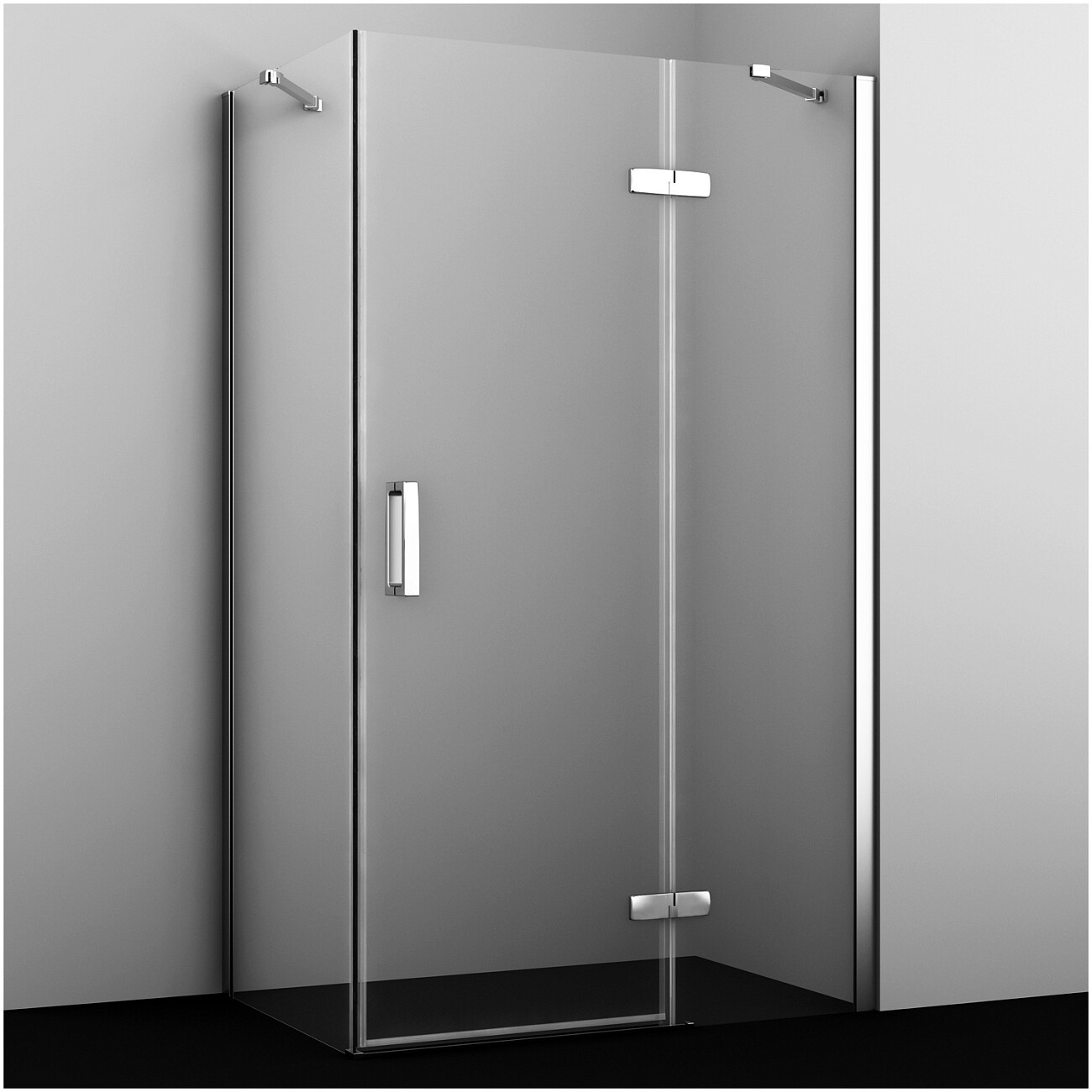 Душевой уголок прямоугольный 120х90 см хром Wasserkraft Aller 10H07R - изображение 3