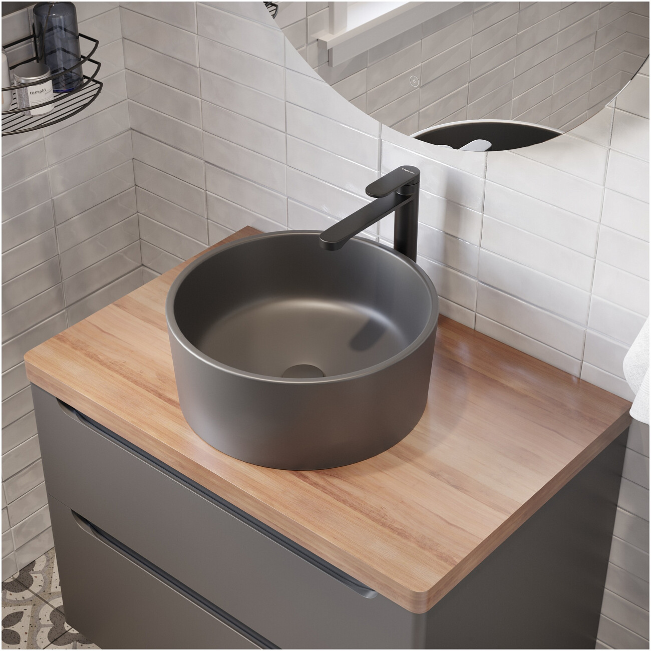 Смеситель для раковины однорычажный черный Stworki "Ноттвиль" S34020BK - изображение 7