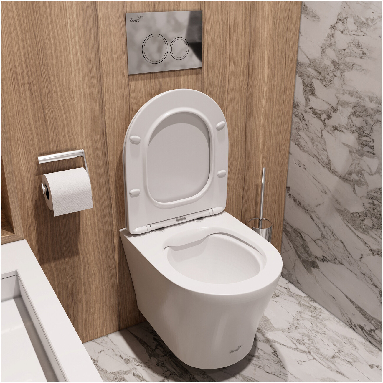 Унитаз подвесной безободковый белый матовый Cerutti SPA Adige Aria MW CT9245 - изображение 8