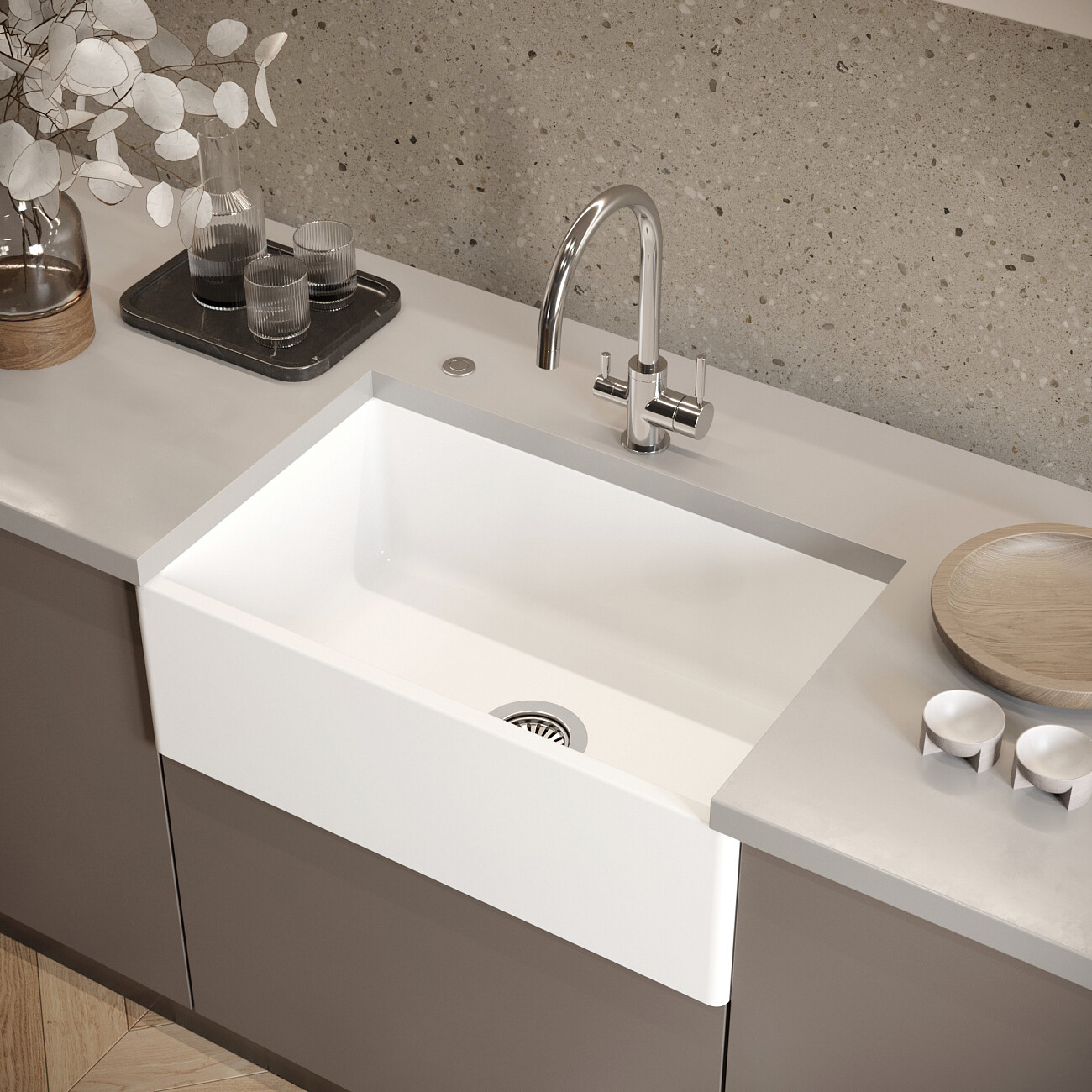 Мойка кухонная белый глянец Domaci "Сиена" 50276-101 - изображение 11