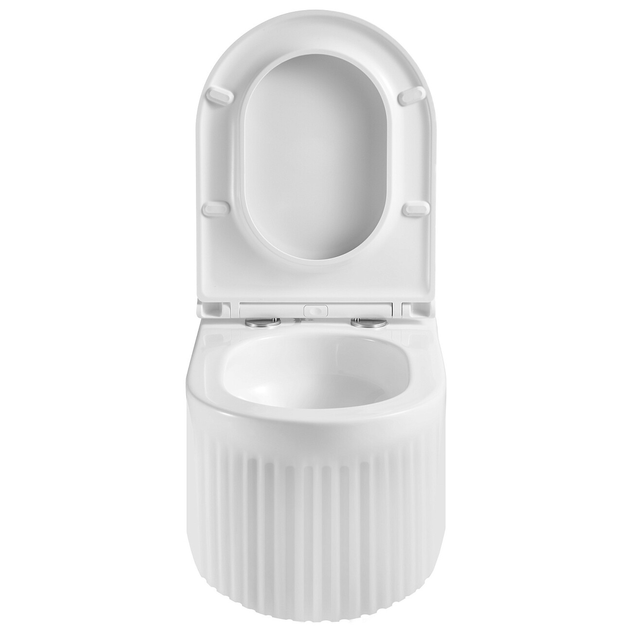 Унитаз подвеснойбезободковый с сиденьем микролифт белый Point "Деметра" PN41121 - изображение 3