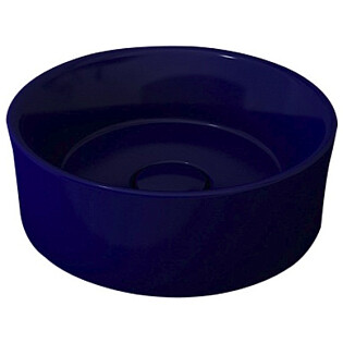 Раковина накладная фарфоровая круглая 38 см синяя Bocchi Vessel 1174-010-0125
