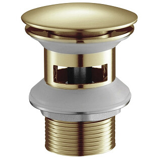 Донный клапан для раковины клик-клак круглый золото Timo 8011-17