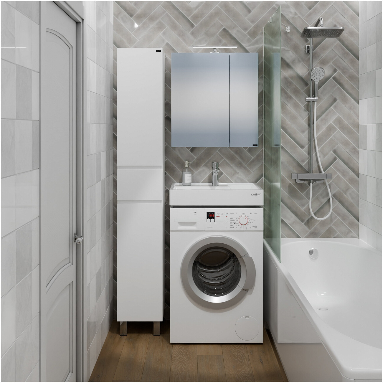 Раковина над стиральной машиной 50х60 см белая "Юпитер" 900117 - изображение 5