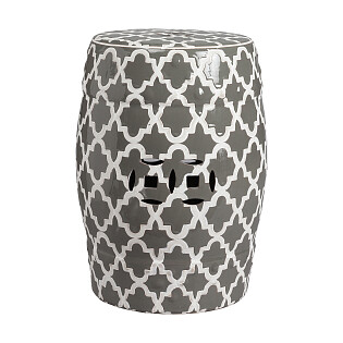 Табурет круглый керамический серый Istanbul Stool