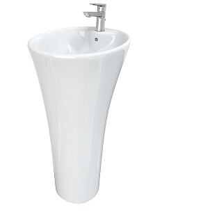 Раковина напольная фарфоровая круглая 87х46 см белая Cerutti SPA Adelina CT7274