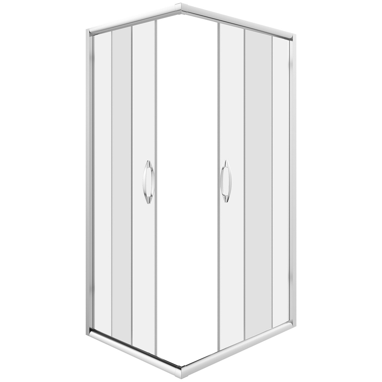 Душевой уголок прямоугольный 100х80 см хром Diwo "Суздаль" DS-SU-80х100-CR - изображение 7