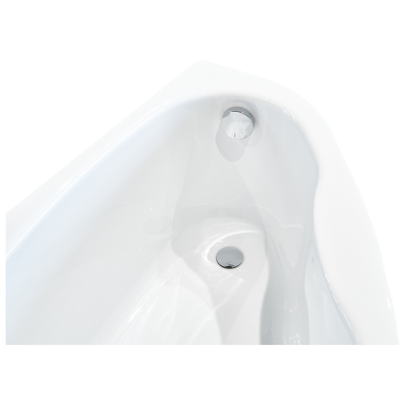 Ванна акриловая ассиметричная левая 90х140 см белая Creto Glaze 16-14090L - изображение 4