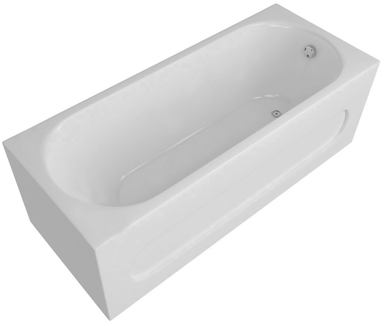 Ванна акриловая прямоугольная 70х160 см белый Aquatek "Оберон" OBR160-0000041 - изображение 3