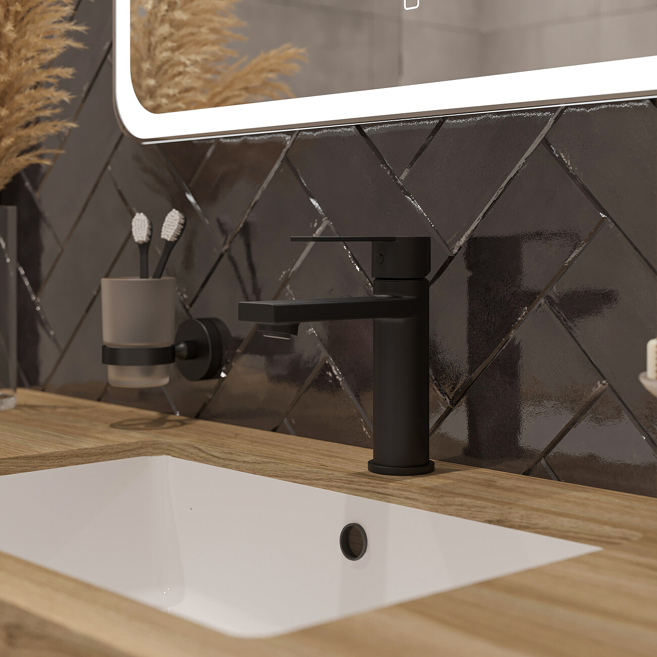 Смеситель для раковины однорычажный черный Stworki "Рандерс" HWM0501-A01BK - изображение 6