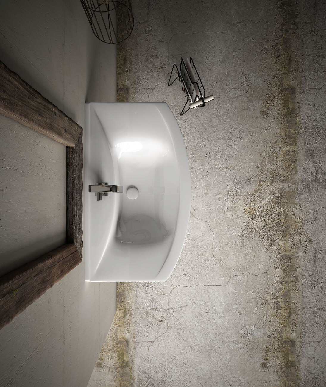 Раковина подвесная керамическая полукруглая 51х97 см белая Stworki 6095-KL - изображение 5