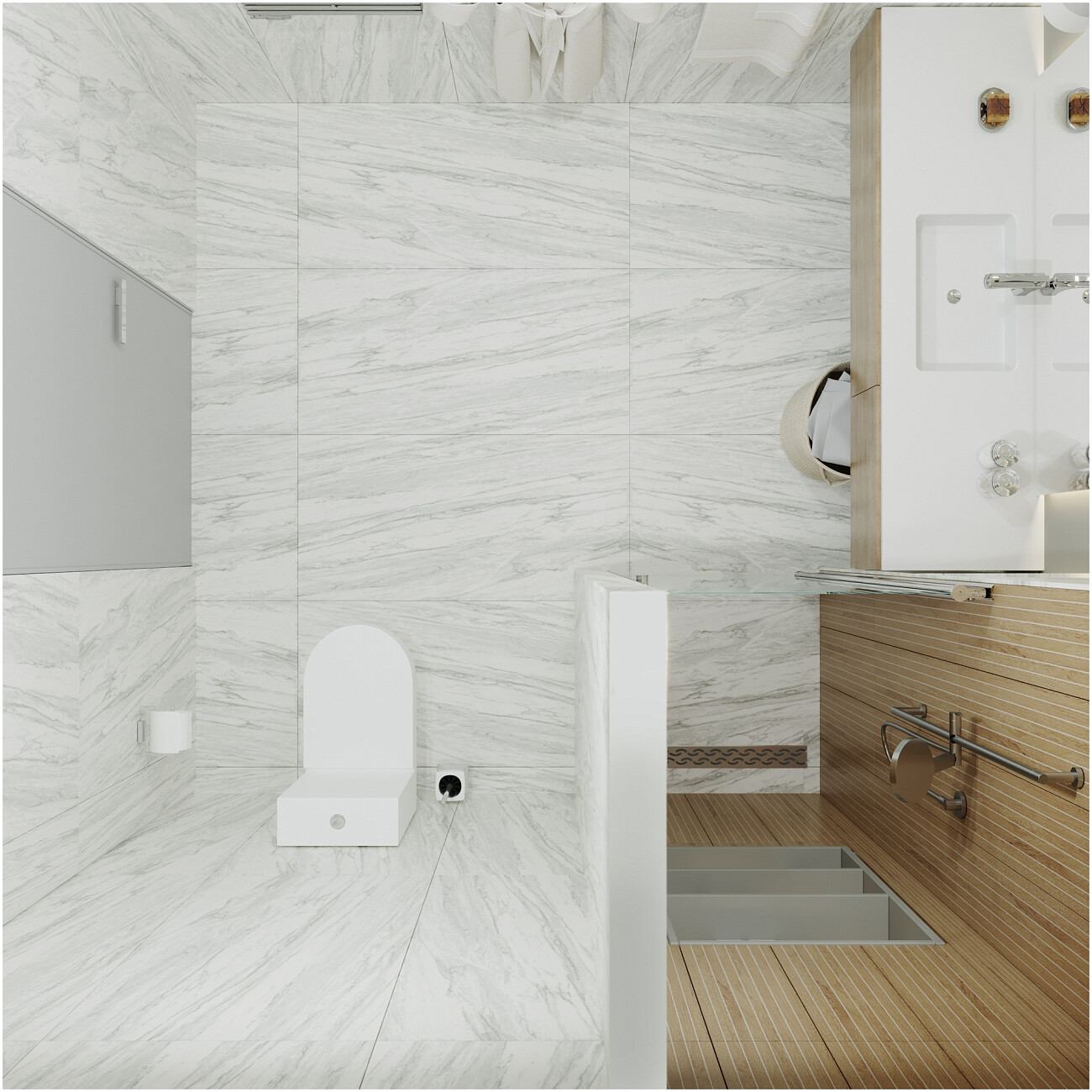 Душевая дверь в нишу 80х185 см стеклянная прозрачная, хром Diwo "Анапа" Щ0000055502 - изображение 11