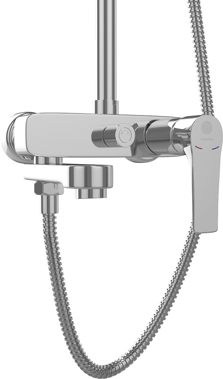 Душевая стойка с верхним душем и смесителем хром Stworki "Хельсингборг" XE-04cr - изображение 6