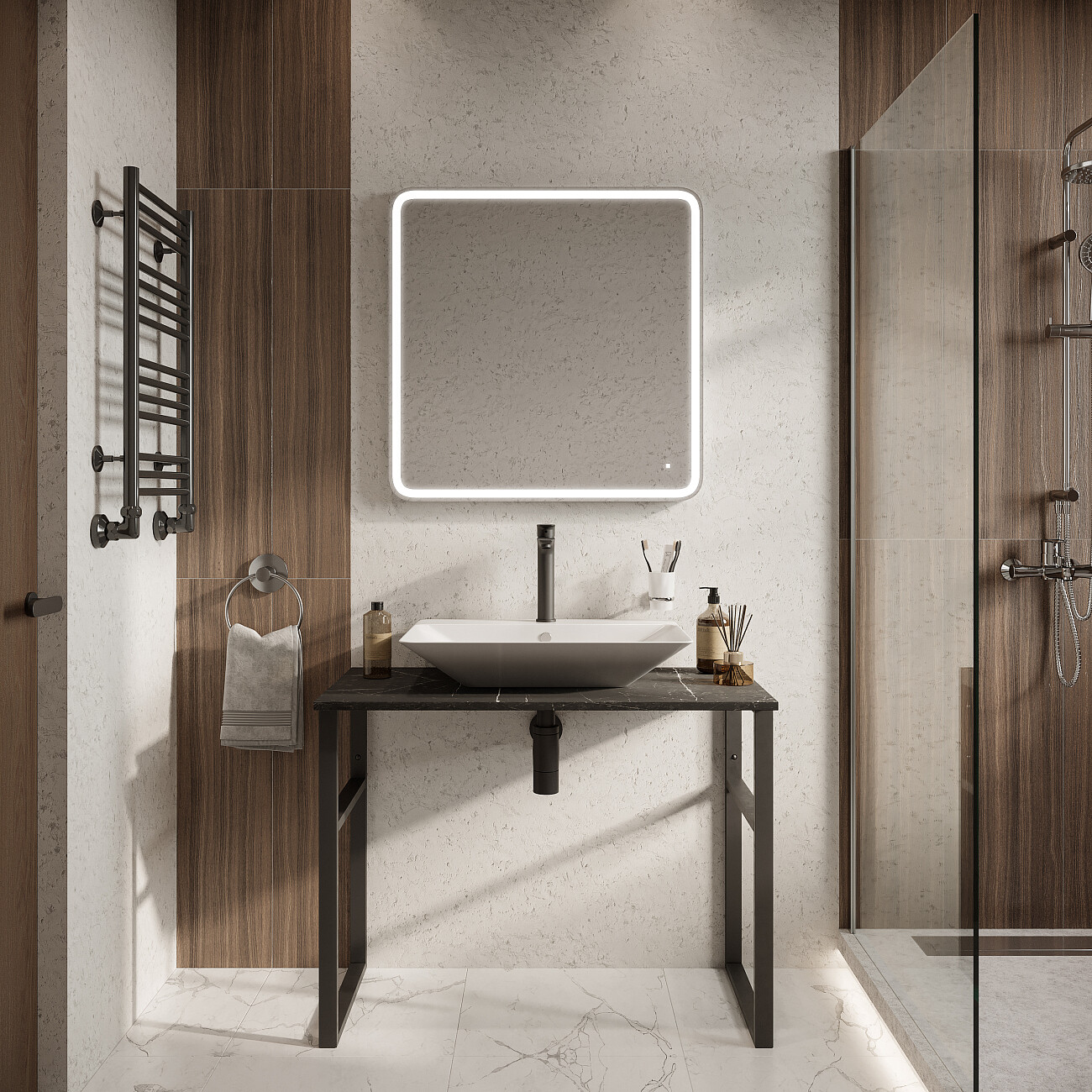 Раковина накладная керамическая прямоугольная 46х65 см белая Stworki 3066-KL - изображение 4