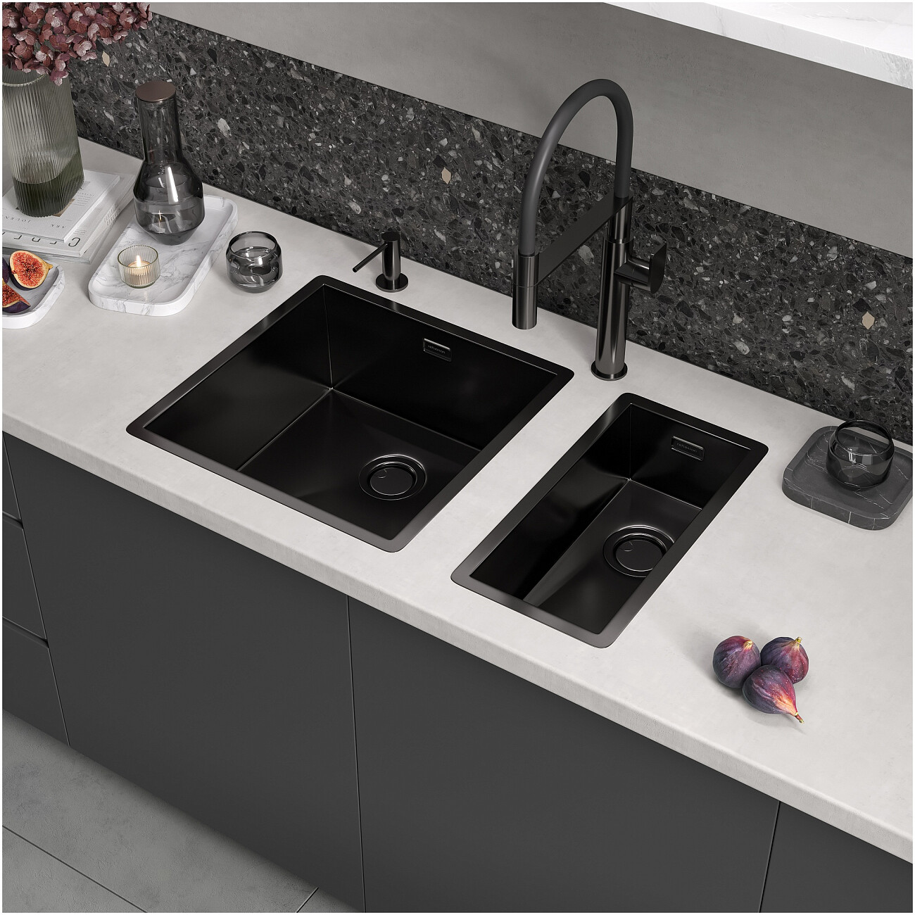 Дополнительная чаша для мойки из нержавеющей стали 44х22 см оружейная сталь Reflexion Como RX2022BL - изображение 10