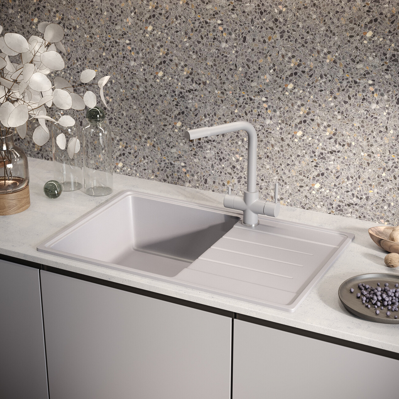 Мойка кухонная бетон Domaci "Солерно" DP 780-05 - изображение 2