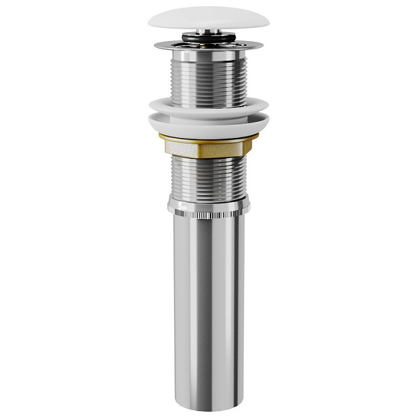 Донный клапан для раковины клик-клак круглый белый D&K DC9016 - изображение 1