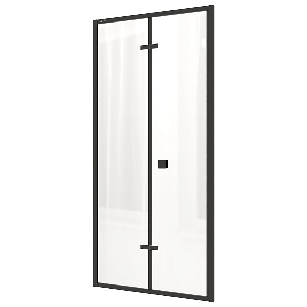 Дверь душевая в нишу 100х195 см прозрачная, черная Cerutti SPA BELLA D101B - изображение 1