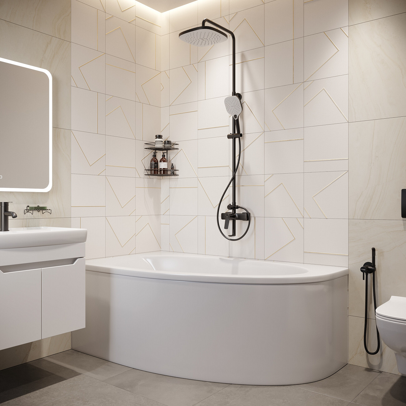 Ванна акриловая левая 90х160 см с каркасом белая Stworki "Ноттвиль" L SW2016090012L, SW5016090001 - изображение 9