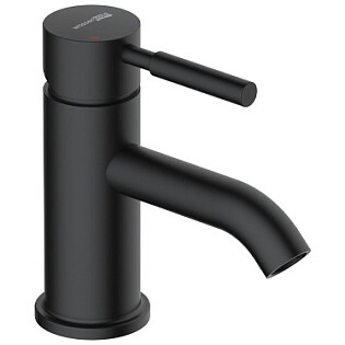 Смеситель для раковины из латуни черный Wasserkraft 3305