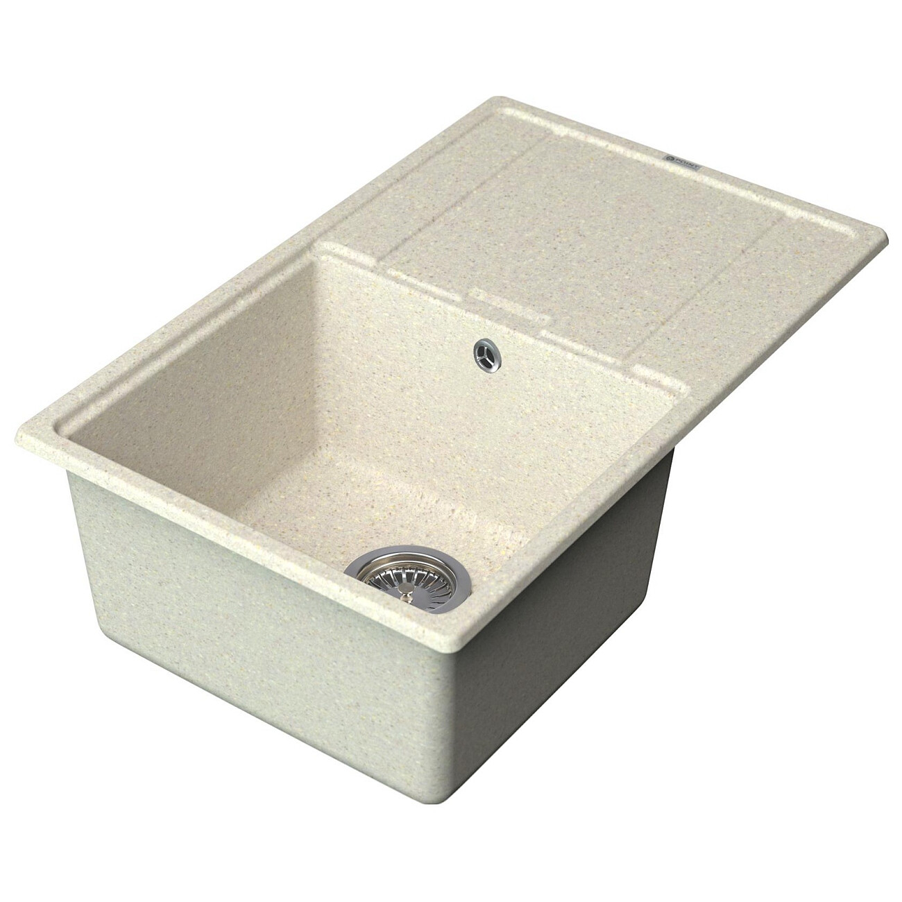 Мойка кухонная кварцевая прямоугольная бежевая Point "Лаура 78" PN3005BG - изображение 2