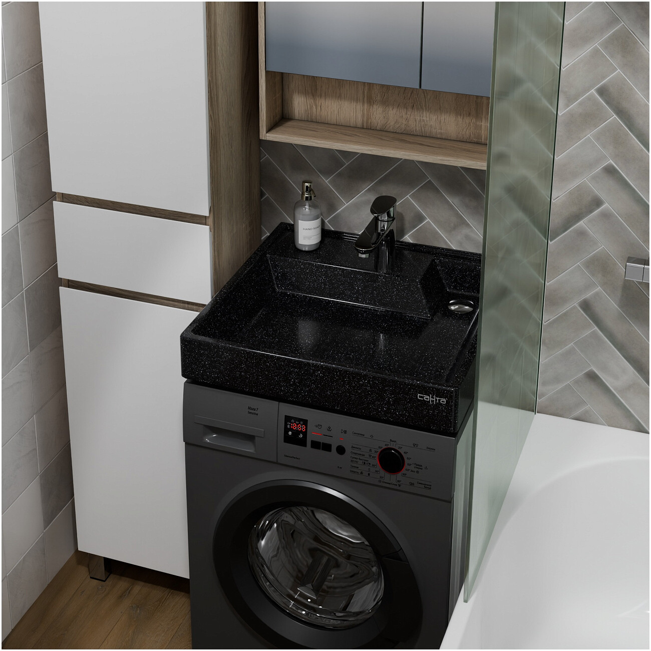 Раковина над стиральной машиной 60х60 см млечный путь "Юпитер" 900141 - изображение 7