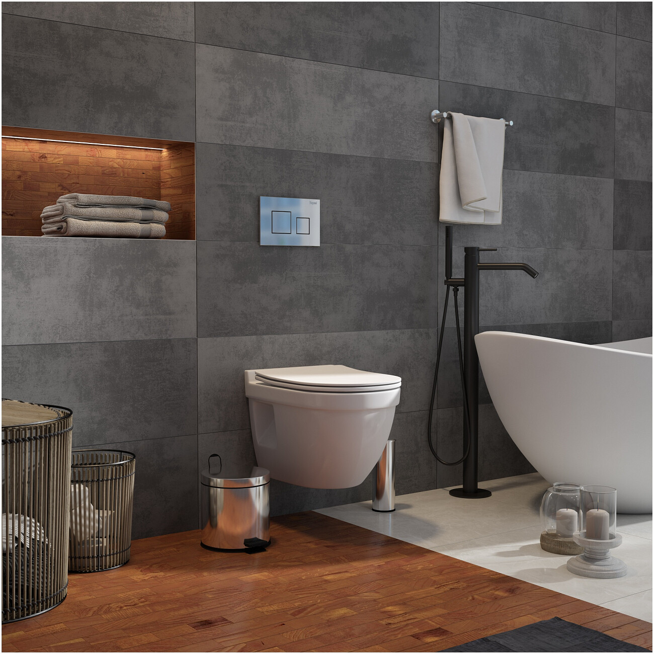 Унитаз подвесной безободковый с микролифтом белый Creto Cer C6 1806-Cer-С6P - изображение 7