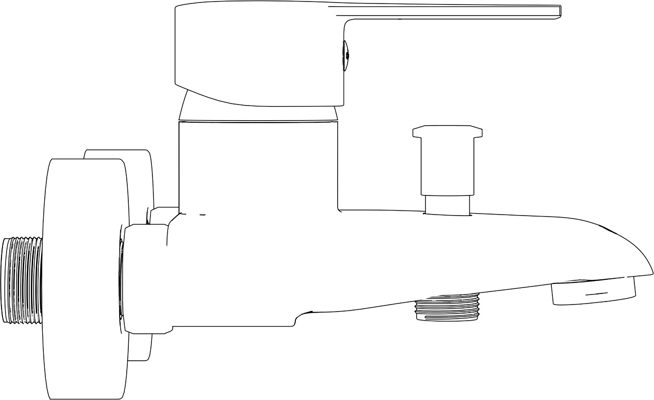 Смеситель для ванны с душем хром Mega Snow MG-SH01 - изображение 4