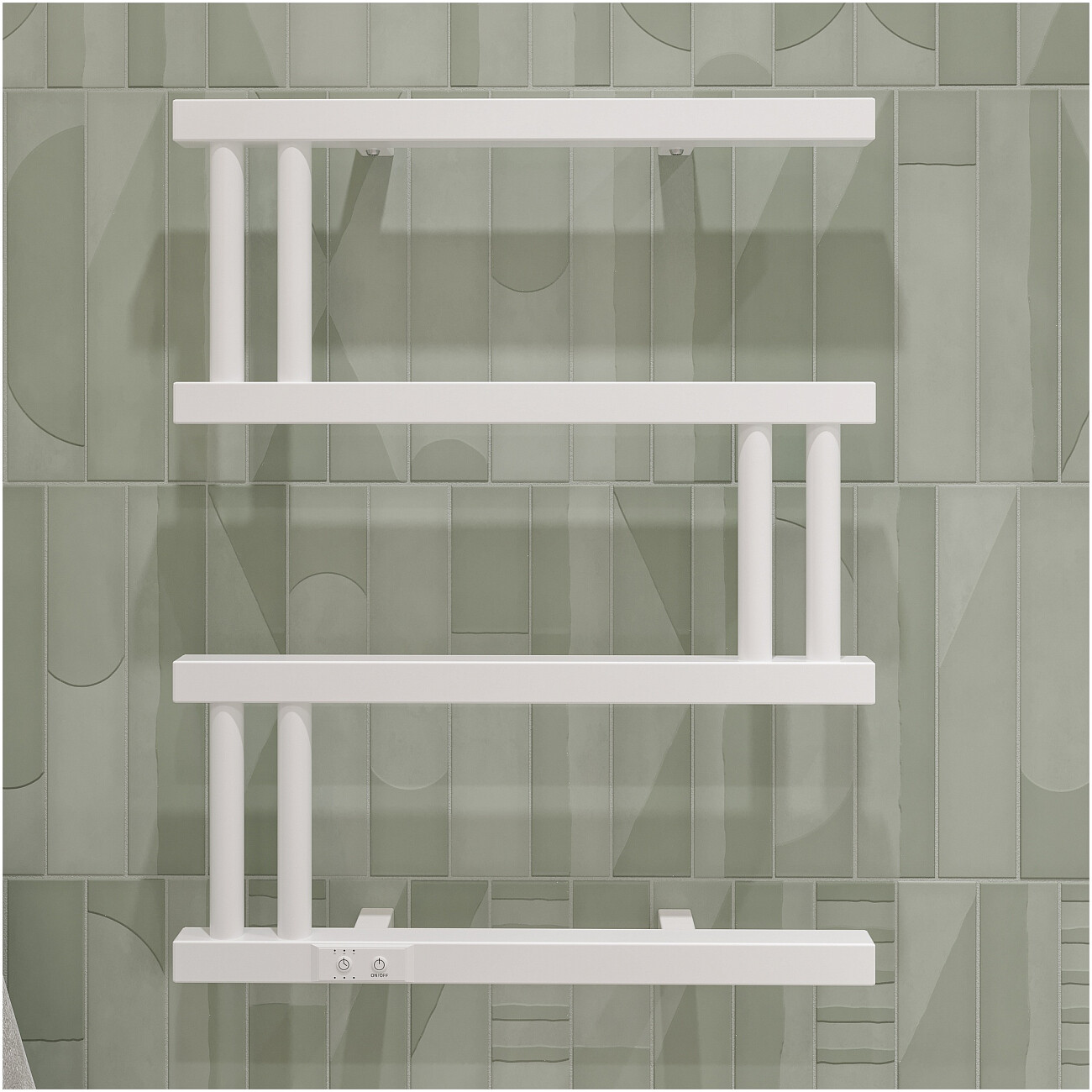 Полотенцесушитель электрический 60х53 см белый Ewrika "Пенелопа" M 4657801249365 - изображение 4