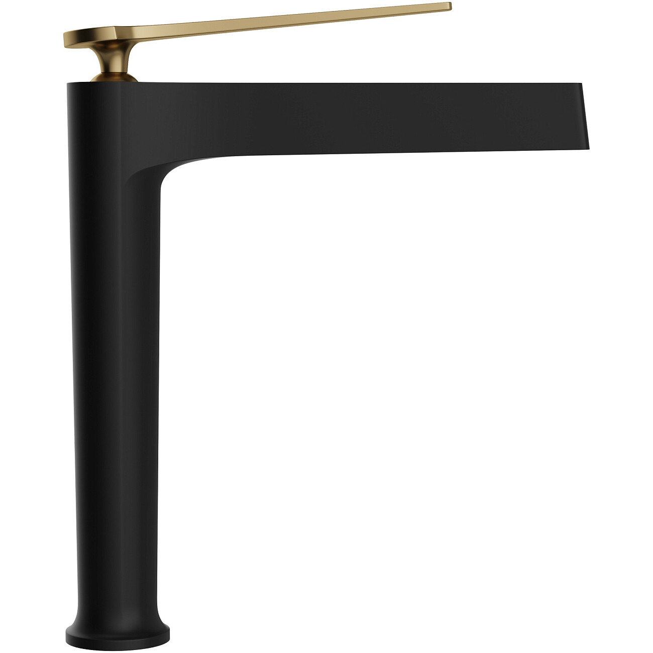 Смеситель для раковины однорычажный черный, золотой Stworki "Аулум" S06020BG - изображение 9