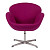 Кресло мягкое поворотное лиловое Swan
