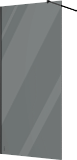 Душевая перегородка стеклянная 100х220 см тонированная, черная Stworki &quot;Берген&quot; MV-BE-100-BL-T