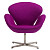 Кресло дизайнерское лиловое, кашемир Swan Chair