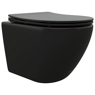 Унитаз подвесной безободковый черный матовый Cerutti SPA Ticino Aria MB CT8918