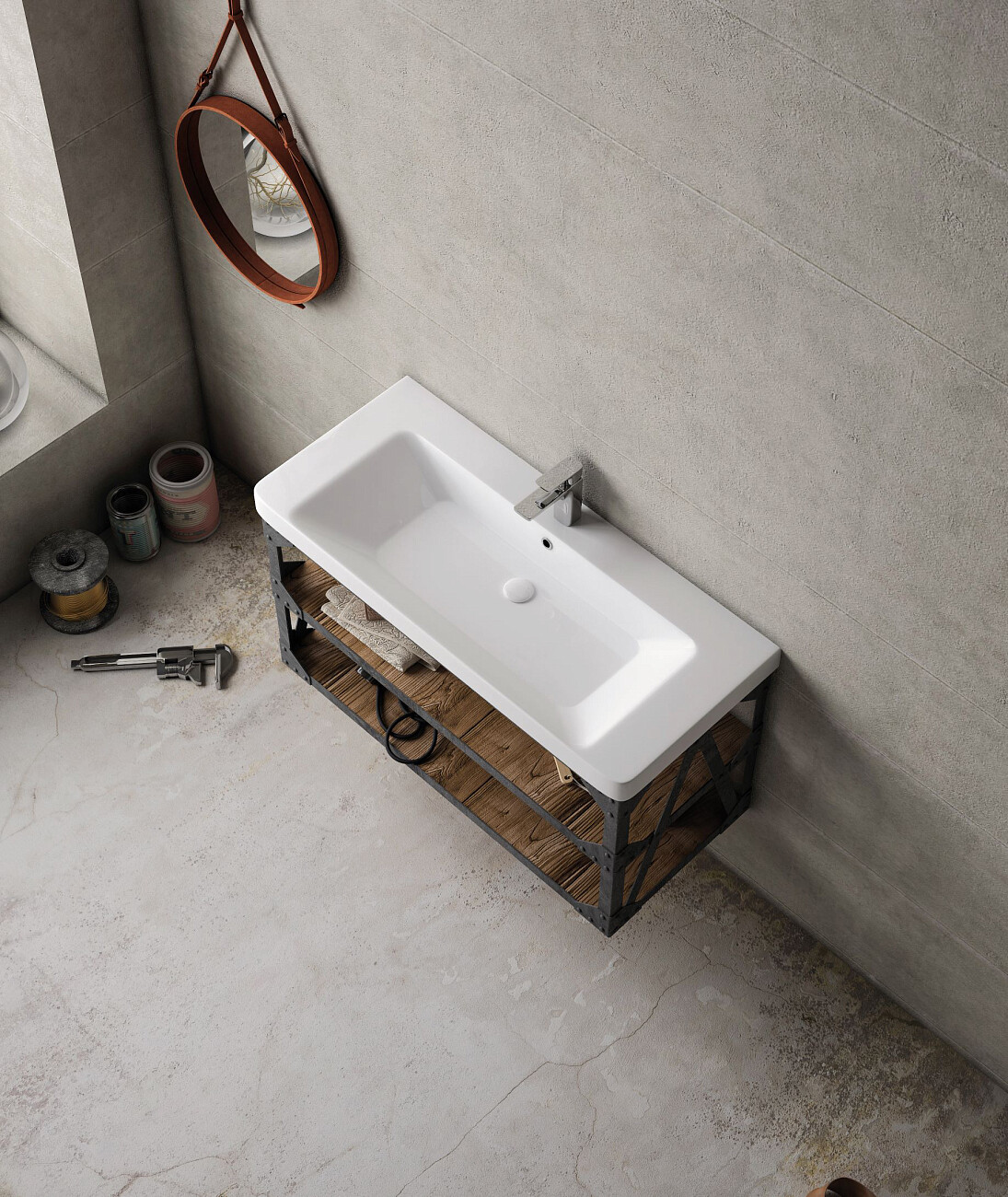 Раковина накладная керамическая прямоугольная 46х105 см белая Stworki "Ларвик" 11105-KL - изображение 5