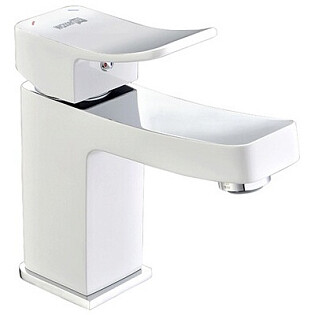 Смеситель для раковины из латуни белый Wasserkraft 1063W