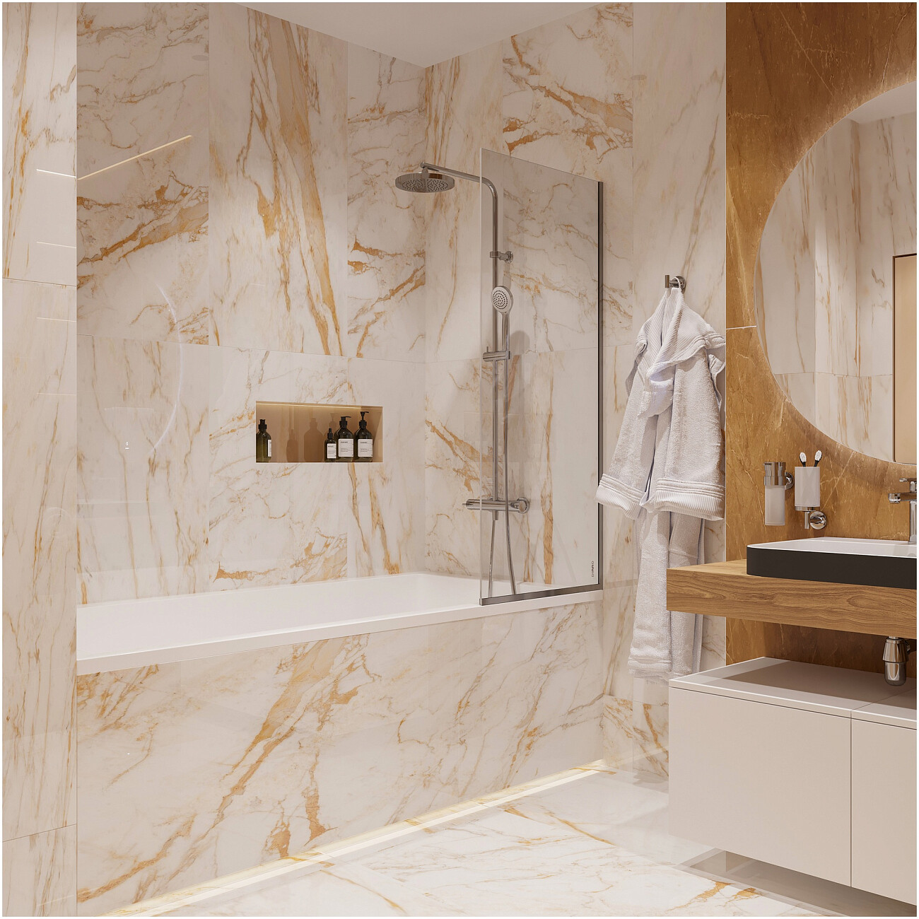 Ванна из искусственного камня прямоугольная с ножками 190x90 см белая Stworki "Ольборг" - изображение 4