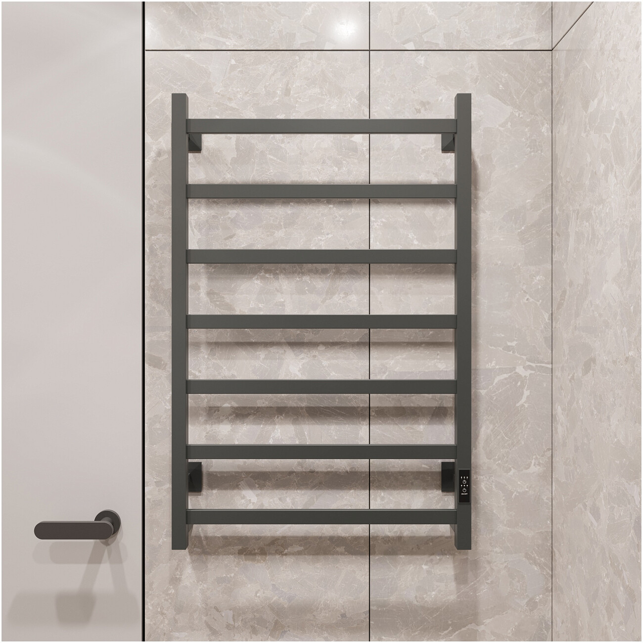 Полотенцесушитель электрический 80х50 см графит Ewrika "Пенелопа КВ7" - изображение 5