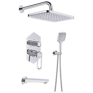 Душевой комплект встраиваемый хром Lemark Prizma LM3922C