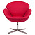 Кресло поворотное с мягкими подлокотниками малиновое Swan