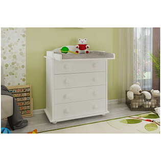 Комод с пеленальным столиком белый 34338