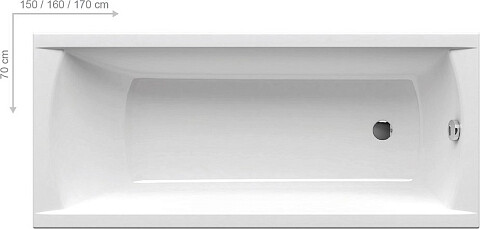 Ванна акриловая 150х70 см белая Ravak Classic C521000000