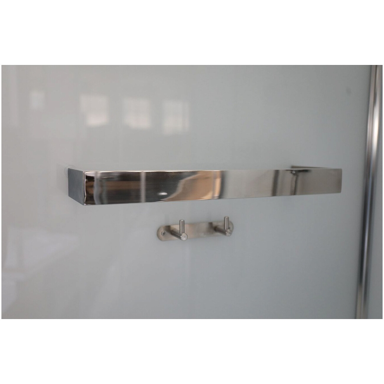 Душевая кабина четверть круга с низким поддоном 100х100 см хром, белая Cerutti SPA Viva 101 - изображение 9