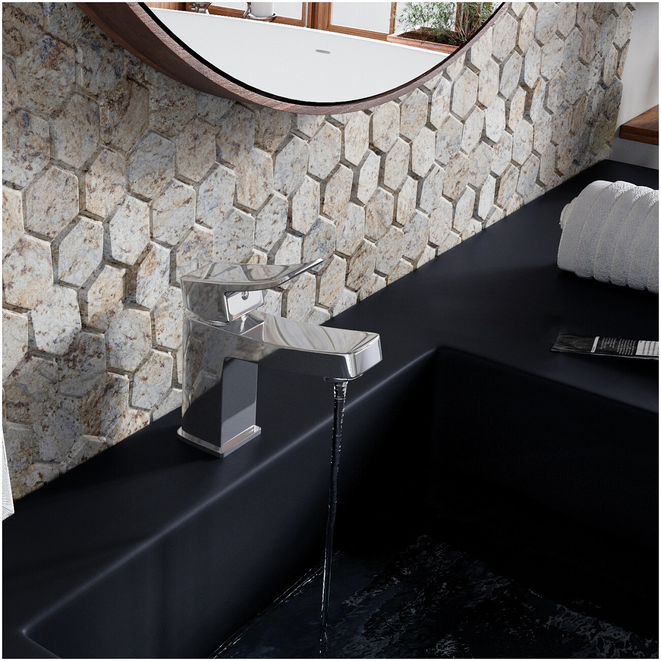 Смеситель для раковины из латуни хром Wasserkraft 1063 - изображение 2