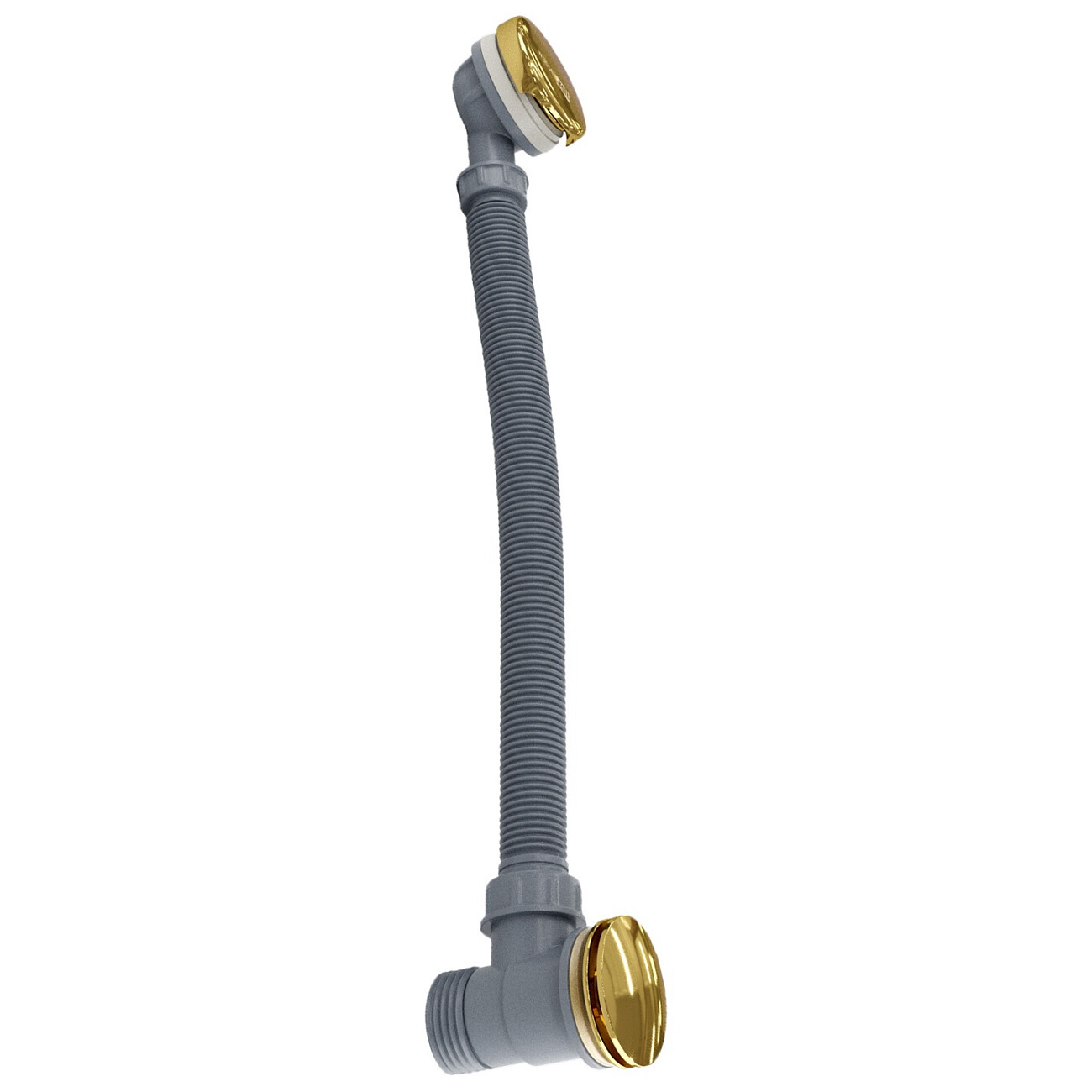 Слив-перелив для ванны автомат круглый глянцевое золото Wasserkraft A206 - изображение 2