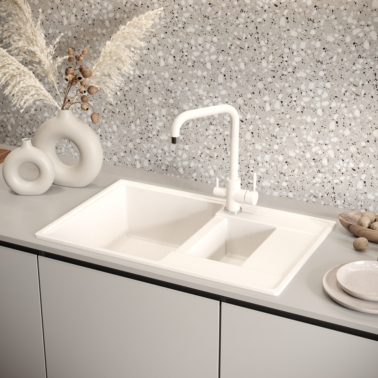 Мойка кухонная жасмин Domaci "Солерно" DP 780 1,5 K-01 - изображение 4