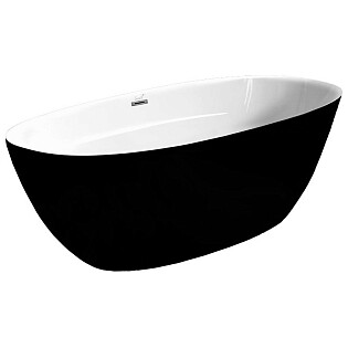 Ванна акриловая отдельностоящая черная матовая Ceruttispa Greta 170 GMB CT10878