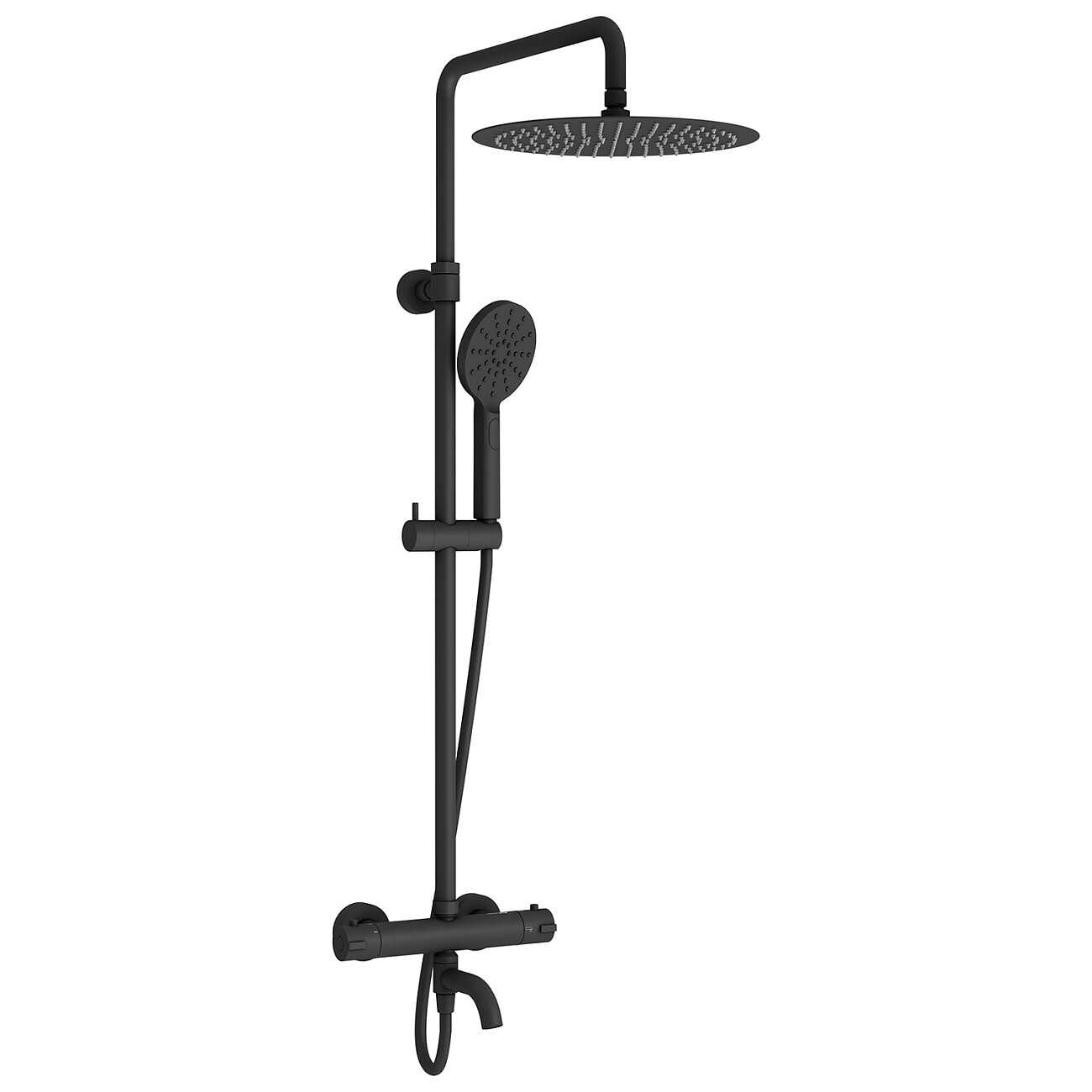 Душевой комплект с верхним душем и лейкой черный Wasserkraft A28801 Thermo - изображение 4
